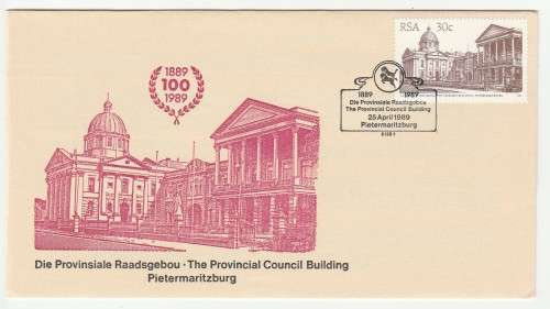1989 RSA The Provincial Council Building Pietermaritzburg Commemorative Cover