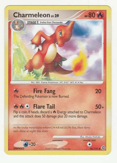 Pokemon 2007 - Gen IV Diamonds & Pearl Series Secret Wonders Charmeleon 46/132 - Uncommon