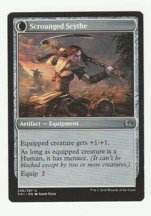 Magic the Gathering 2016 (NM) - Harvest Hand / Scrounged Scythe - Uncommon - Shadows over Innnistrad