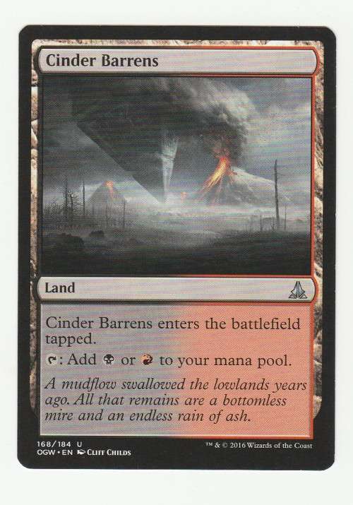 Magic the Gathering 2016 (NM) - Cinder Barrens - Uncommon - Oath of the Gatewatch