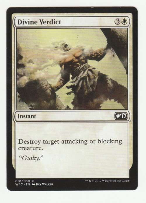 Magic the Gathering 2017 (NM) - Divine Verdict - Common - Welcome Deck 2017
