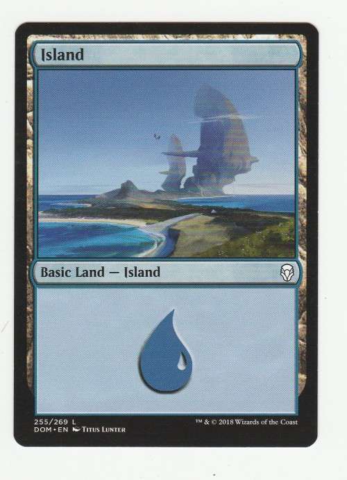 Magic the Gathering 2018 (NM) - Island 255/269 -  Basic Land - Dominaria