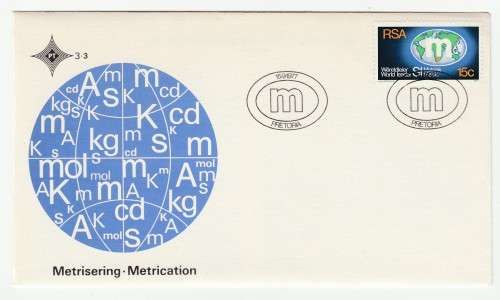 1977 RSA The International Metric System FDC 3.3