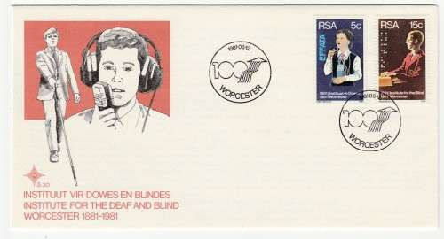 1981 RSA The Institute for the Deaf and Blind FDC 3.30 & Blocks