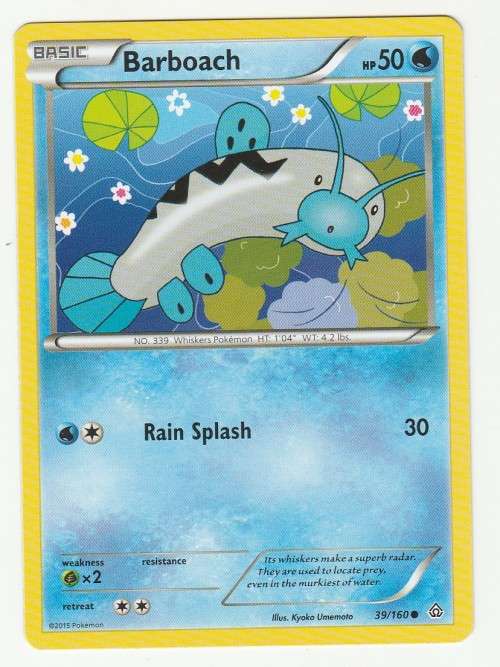 2014 Pokemon - Gen VI Primal Clash Barboach 39/160 - Common