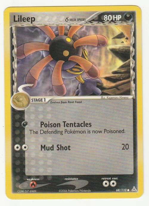2006 Pokemon/Nintendo - Gen III EX Holon Phantoms - Lileep 68/110 - Common