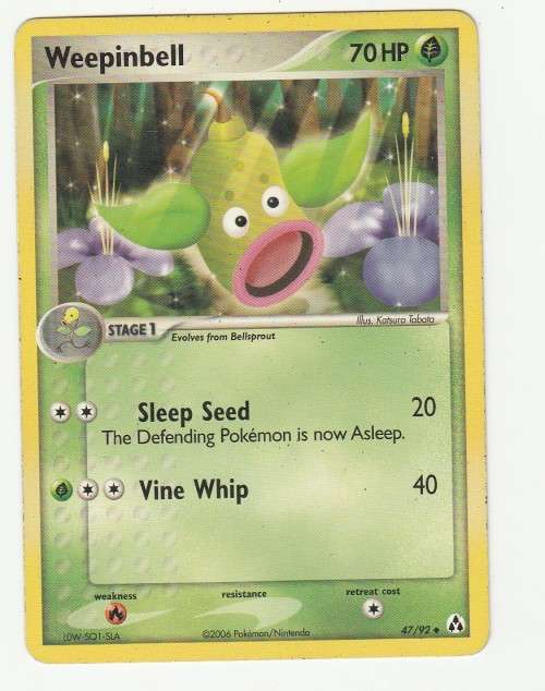 2006 Pokemon/Nintendo - Gen III EX Legend Maker - Weepinbell 47/92 - Uncommon