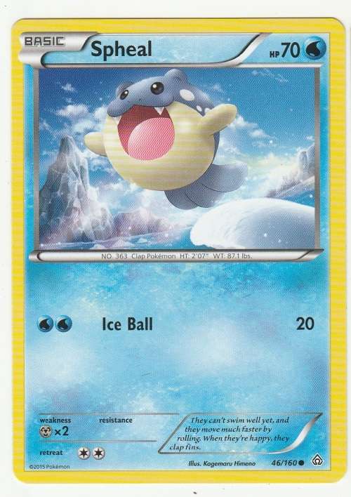2014 Pokemon - Gen VI Primal Clash Spheal 46/160 - Common