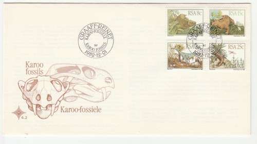 1982 RSA Karoo Fossils FDC4.2 and Block Set