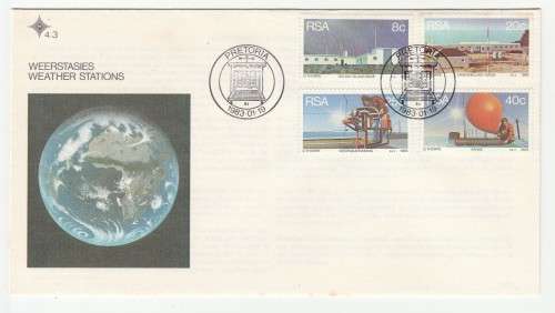 1993 RSA South African Weather Stations FDC 4.3
