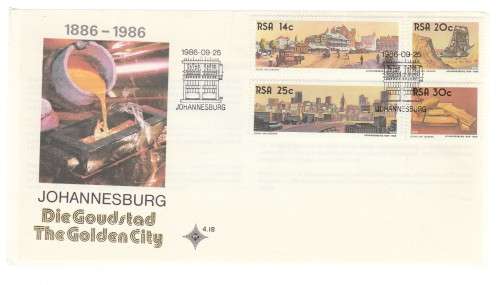 1986 RSA Johannesburg The Golden City FDC 4.18