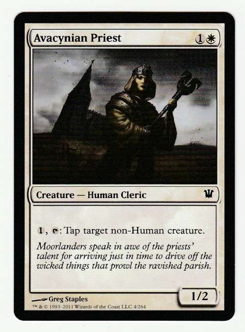 Magic the Gathering 1993-2011 - Avacynian Priest - Common - Innistrad