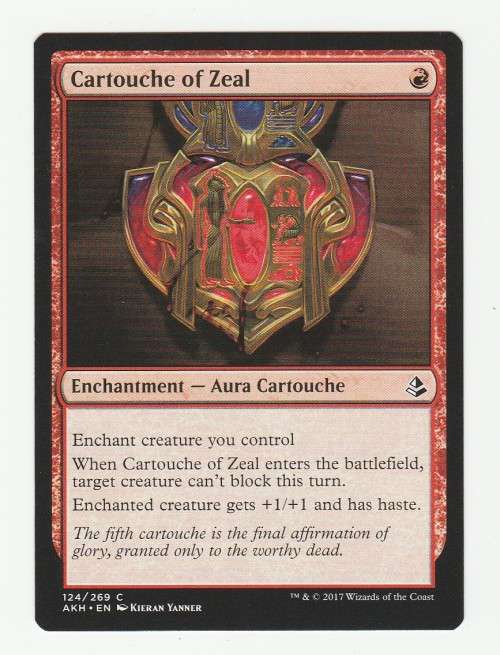 Magic the Gathering 2017 - Cartouche Of Zeal - Common - Amonkhet