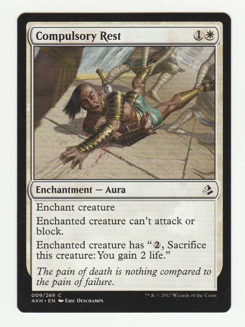 Magic the Gathering 2017 - Compulsory Rest - Common - Amonkhet