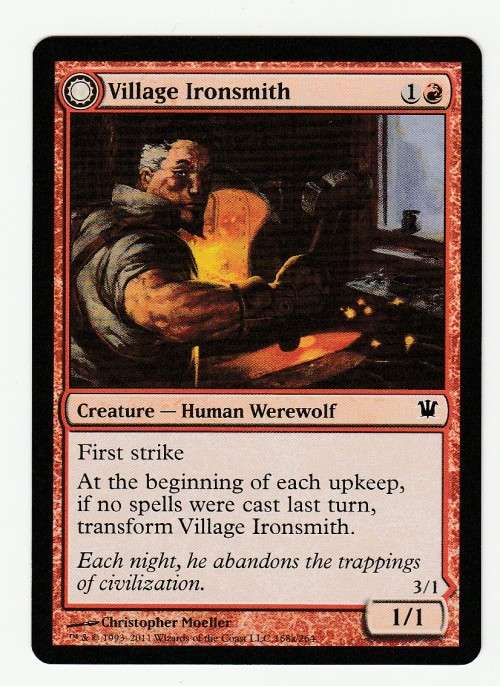 Magic the Gathering 1993-2011 - Ironfang/Village Ironsmith - Common - Innistrad