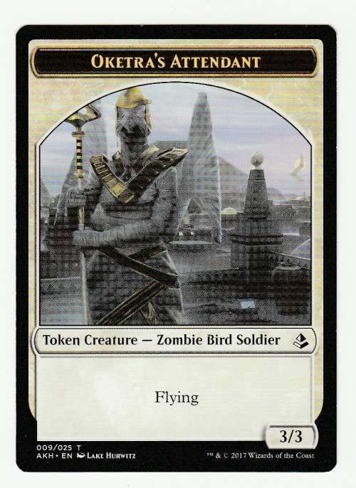 Magic the Gathering 2017 (NM) - Beast 021/025 - Token Creature / Oketra`s Attendant 009/0 - Amonkhet
