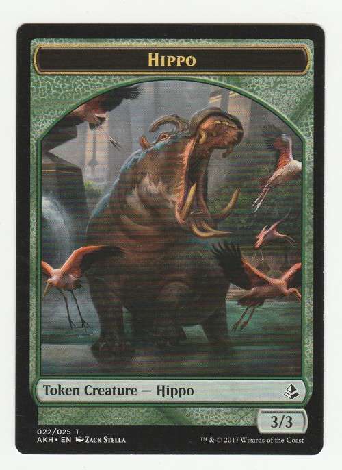 Magic the Gathering 2017 (NM) - Hippo 022/025 - Token Creature / Aven Wind Guide 004/025- Amonkhet