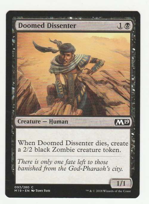 Magic the Gathering 2018 - Doomed Dissenter - Common - Core Set 2019