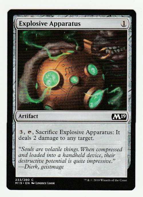 Magic the Gathering 2018 - Explosive Apparatus - Common - Core Set 2019