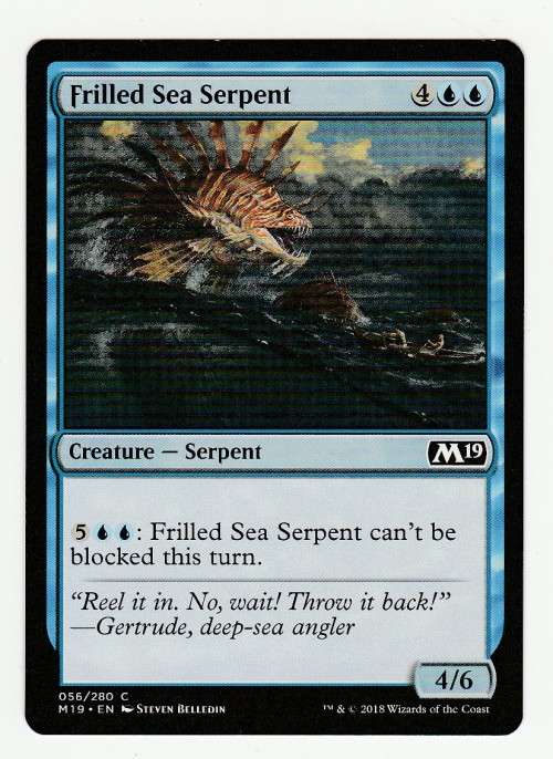 Magic the Gathering 2018 - Frilled Sea Serpent - Common - Core Set 2019