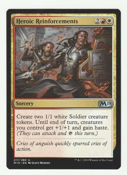 Magic the Gathering 2018 - Heroic Reinforcements - Uncommon - Core Set 2019