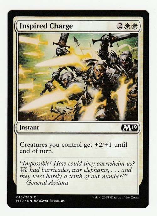 Magic the Gathering 2018 - Inspired Charge - Common - Core Set 2019