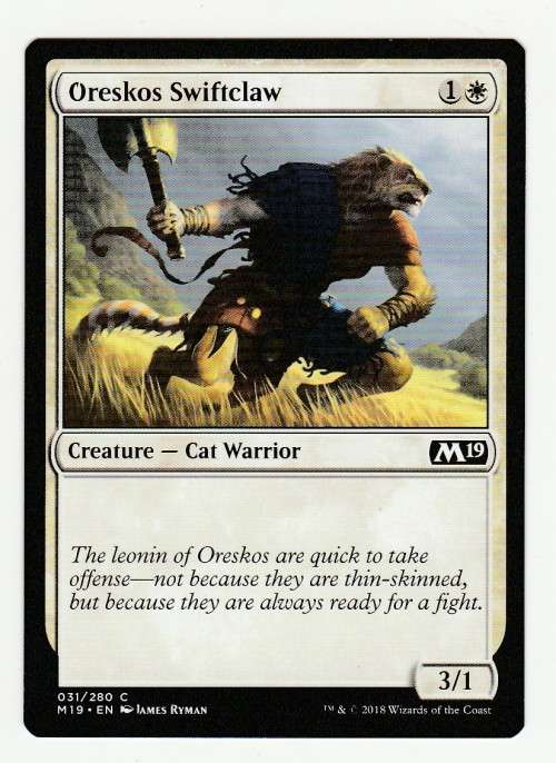 Magic the Gathering 2018 - Oreskos Swiftclaw - Common - Core Set 2019