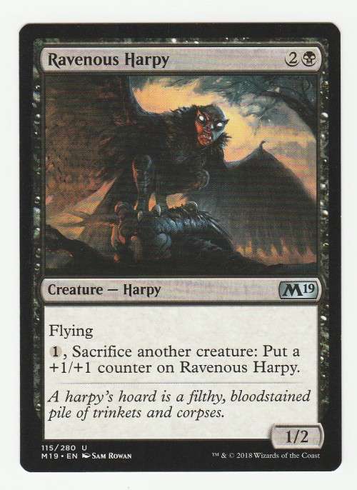 Magic the Gathering 2018 - Ravenous Harpy - Uncommon - Core Set 2019