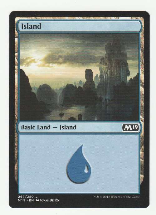 Magic the Gathering 2018 - Island 267/280 - Basic Land - Core Set 2019