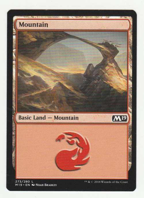 Magic the Gathering 2018 - Mountain 273/280 - Basic Land - Core Set 2019