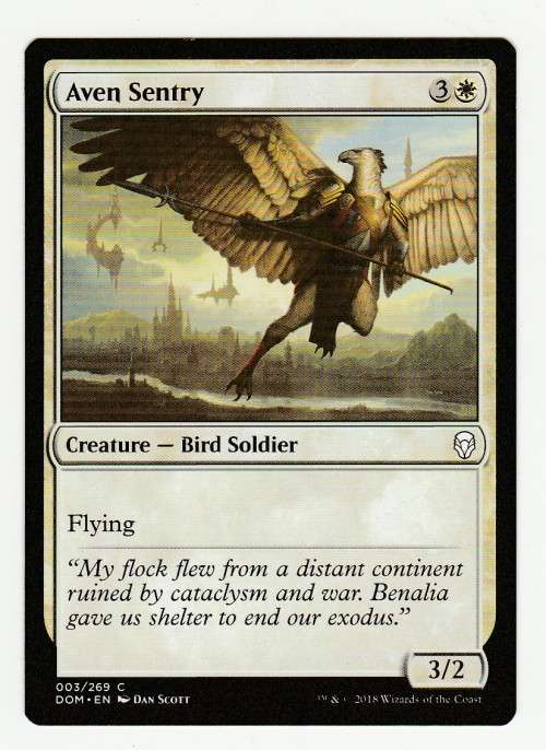 Magic the Gathering 2018 - Aven Sentry - common - Dominaria