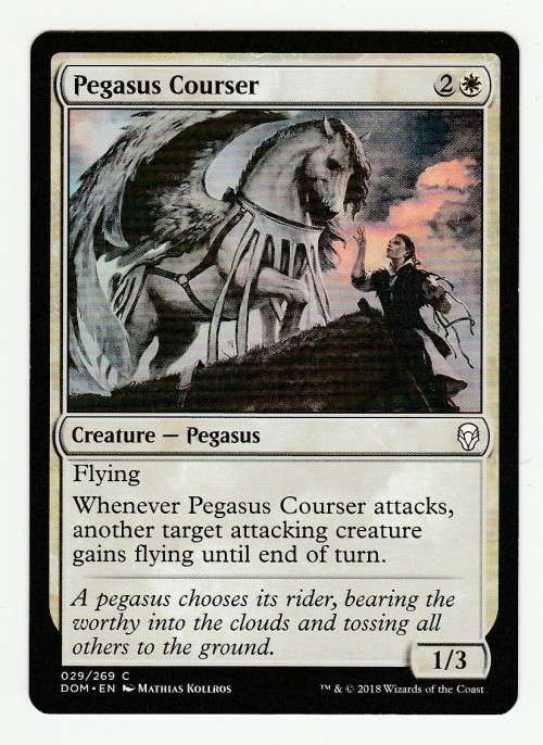 Magic the Gathering 2018 - Pegasus Courser - Common - Dominaria