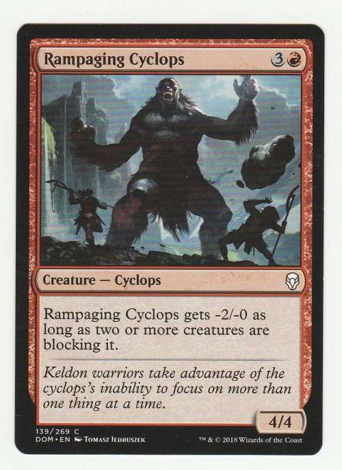 Magic the Gathering 2018 - Rampaging Cyclops - Common - Dominaria