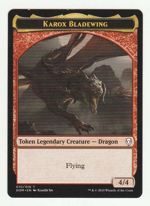 Magic the Gathering 2018 - Karox Bladewing Dragon - Token Legedary Creature 010/016 - Dominaria