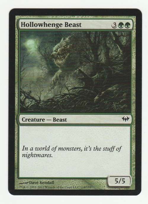 Magic the Gathering 1993-2012 - Hollowhenge Beast - Common - Dark Ascension