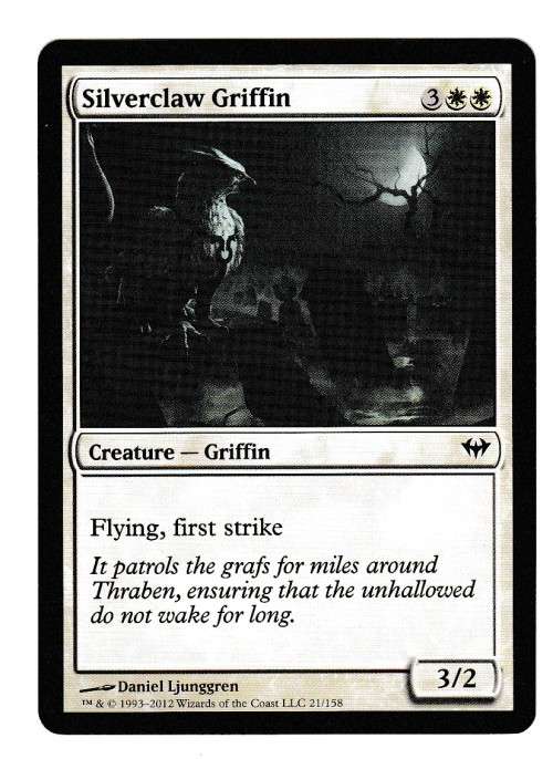 Magic the Gathering 1993-2012 - Silverclaw Griffin - Common - Dark Ascension