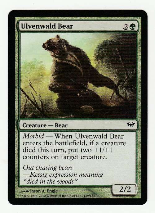 Magic the Gathering 1993-2012 - Ulvenwald Bear - Common - Dark Ascension