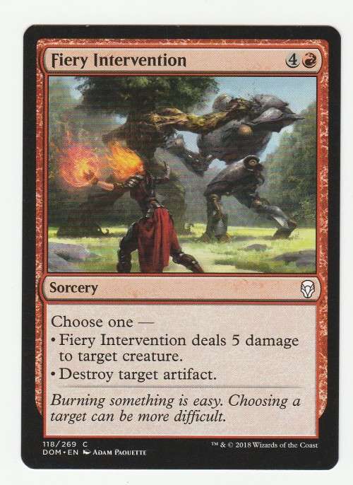 Magic the Gathering 2018 - Fiery Intervention - Common - Dominaria