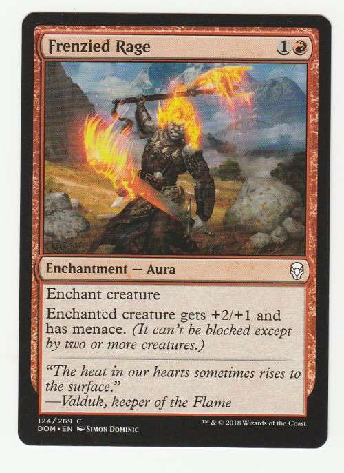 Magic the Gathering 2018 - Frenzied Rage - Common - Dominaria