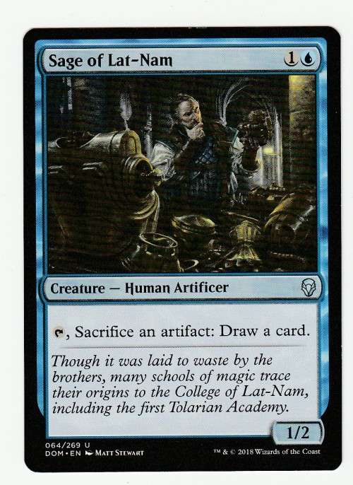 Magic the Gathering 2018 - Sage of Lat-Nam - Uncommon - Dominaria