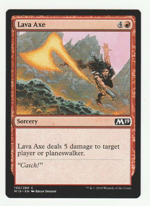 Magic the Gathering 2018 - Lava Axe - Common - Core Set 2019