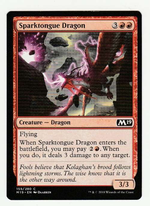 Magic the Gathering 2018 - Sparktongue Dragon - Common - Core Set 2019