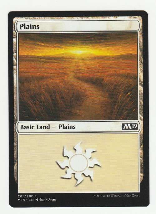 Magic the Gathering 2018 - Plains 261/280 - Basic Land - Core Set 2019