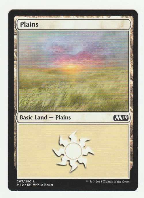 Magic the Gathering 2018 - Plains 263/280 - Basic Land - Core Set 2019