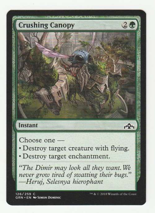 Magic the Gathering 2018 - Crushing Canopy - Common - Guilds of Ravnica