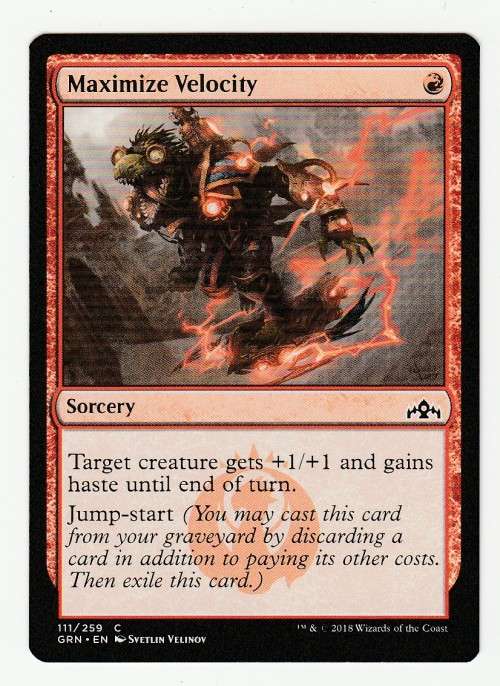 Magic the Gathering 2018 - Maximize Velocity - Common - Guilds of Ravnica