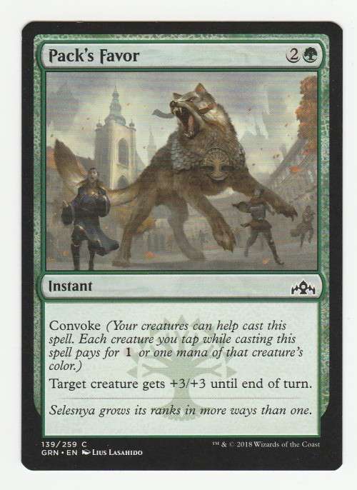 Magic the Gathering 2018 - Pack`s Favor - Common - Guilds of Ravnica