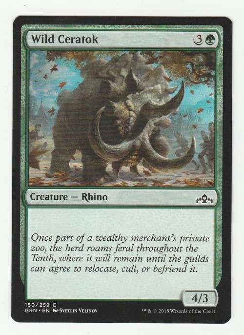 Magic the Gathering 2018 - Wild Ceratok - Common - Guilds of Ravnica