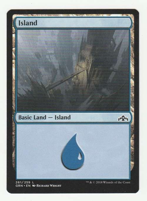 Magic the Gathering 2018 - Island 261/259 - Basic Land - Guilds of Ravnica