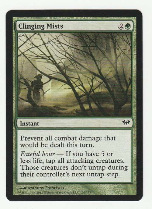 Magic the Gathering 1993-2012 - Clinging Mists - Common - Dark Ascension